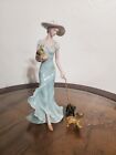 RARE DANBURY MINT SPRINGTIME STROLL - PUGS LADY W/ DOGS FIGURE FIGURINE