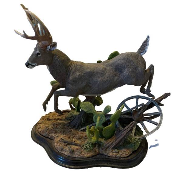 Desert Trophy Nick Bibby Danbury Mint Deer Scenery Cactus Leaping