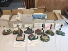 Lot of 9 Danbury Mint Miniature Lighthouse Figurines w/ Boxes & Certificates