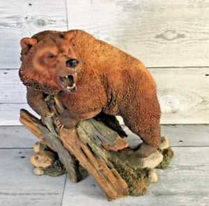 Danbury Mint "Heavyweight Champ" by Nick Bibby Grizzly Bear Statue Figurine