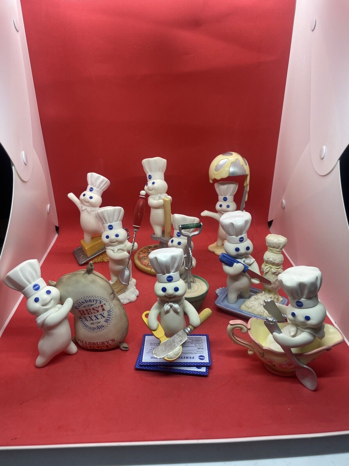 Pillsbury Doughboy Collectors Figurine Danbury Mint Figures 2001-2002 Lot of 9