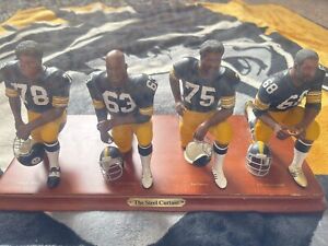 Rare Danbury Mint Pittsburgh Steelers Steel Curtain figurine statue Joe Greene