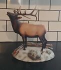 WINTER CALL Elk Sculpture Figure MONARCHS OF WILDERNESS Danbury Mint 10" (SHF)
