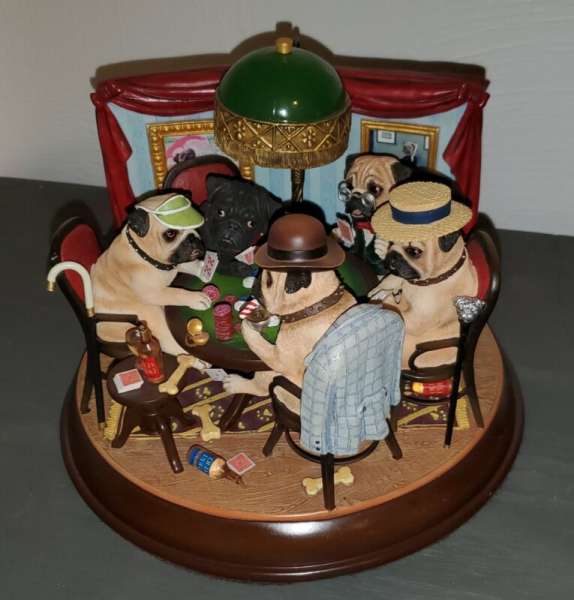 Danbury Mint The Poker Playing Pugs