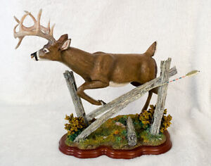Danbury Mint "Lucky Leap" Deer Sculpture by Curtis Christensen