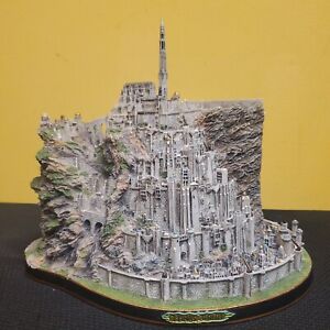 RARE DANBURY MINT LORD OF THE RINGS LIGHTED MINAS TIRITH PORCELAIN SCULPTURE NIB