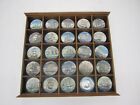 25 Vtg Danbury Mint Great American Sailing Ships Mini Porcelain Plates & Case