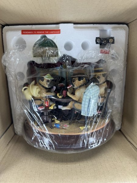 RARE Danbury Mint The Poker Playing Pugs Dog Statue Figurine Retired