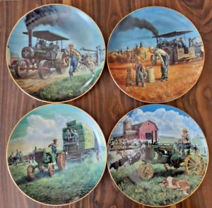 DECORATIVE FARMLAND MEMORIES COLLECTOR PLATES JOHN DEERE FARM SCENES VTG