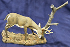 Danbury Mint The Rub Curtis Christensen Whitetail Buck Deer Wildlife Sculpture