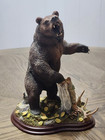 RARE Vintage Danbury Mint "Fierce Challange" Nick Bibby Grizzly Bear Statue 9"