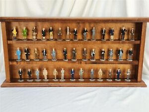 Danbury Mint Painted Pewter Presidents 40 pc Set with Case Rack - LaRocca