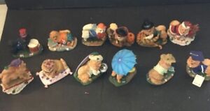 Danbury Mint Collection 12 Month Dog Figurines (12) Pomeranians