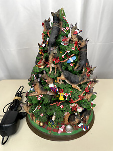 Danbury Mint - German Shepherd Christmas Tree light-up - READ dog puppy decor