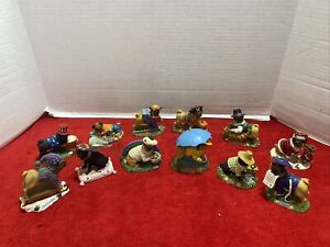 Danbury Mint Pug Perpetual Calendar  Figurine of the Month Complete Year
