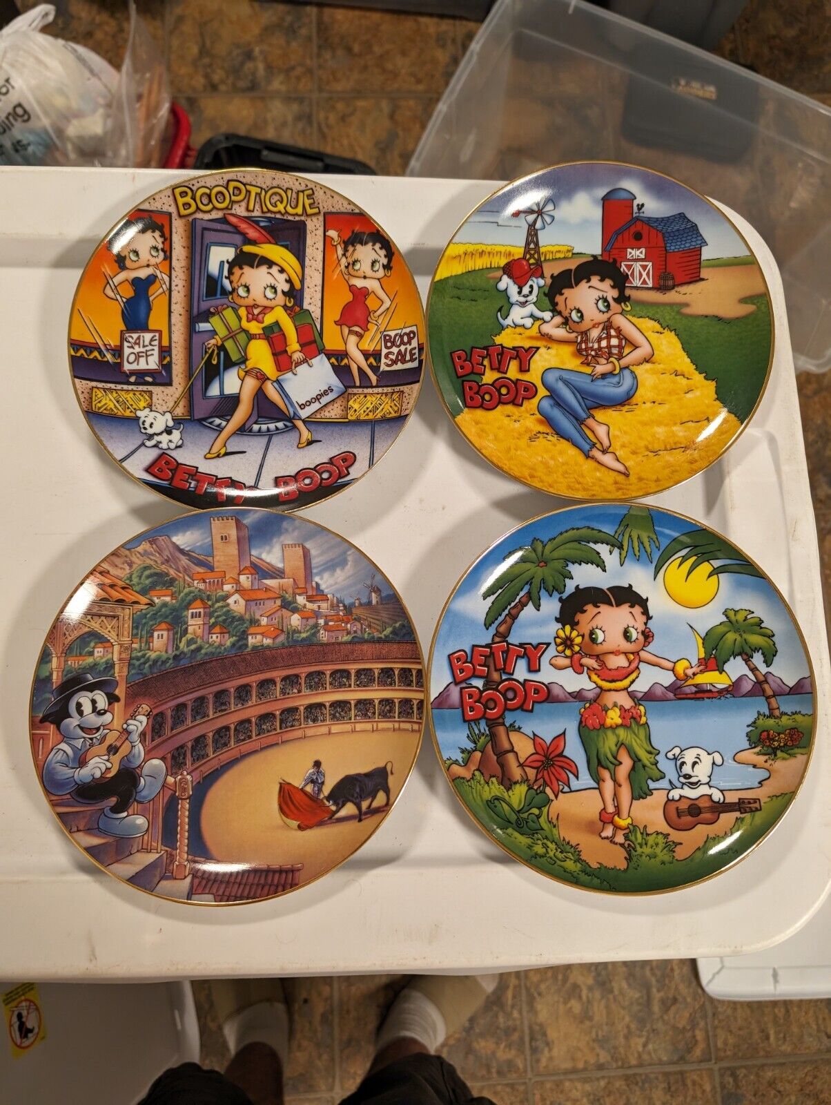 Betty Boop Danbury Mint Plates Set Of 4