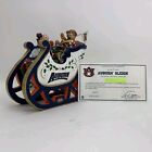 Danbury Mint Auburn University Sleigh w/ Teddy Bear Christmas Sculpture Figurine