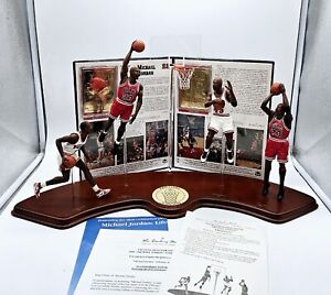 Danbury Mint Michael Jordan Figurines and 22kt Gold Cards in Original Box MINT
