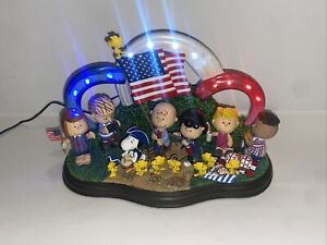 Danbury Mint Peanuts Yankee Doodle Dandy 4th of July Patriotic Light Up Display