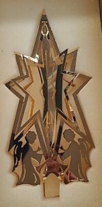 DANBURY MINT 1984 GOLD CHRISTMAS TREE TOPPER ORNAMENT 9'' BOXED MIB