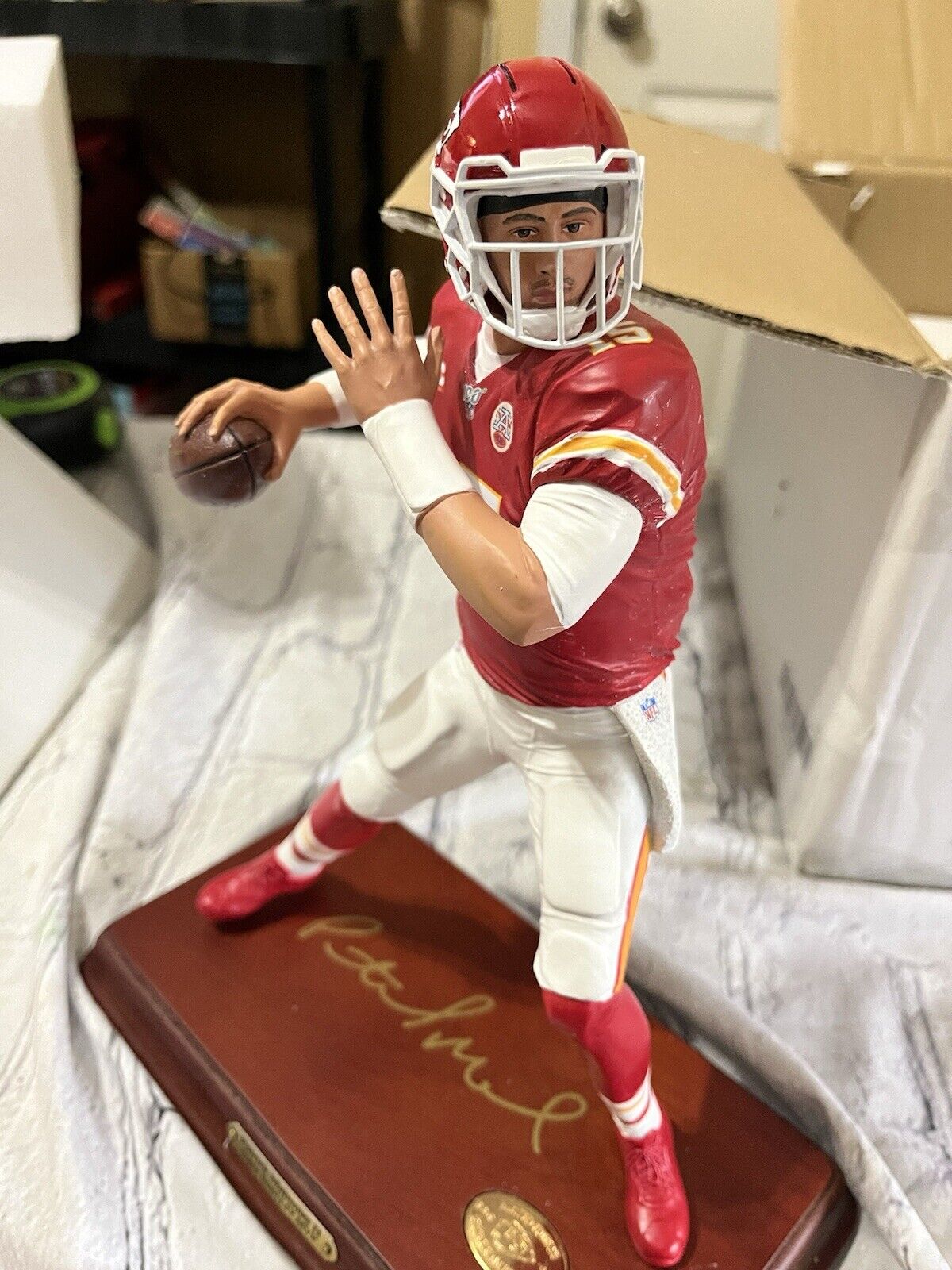 Patrick Mahomes Danbury Mint Figurine Kansas City Chiefs Statue NFL Champion