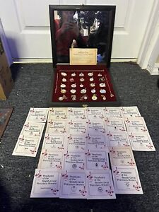 COMPLETE Danbury Mint 25 Pendants of The Worlds Greatest Porcelain Houses w/Case