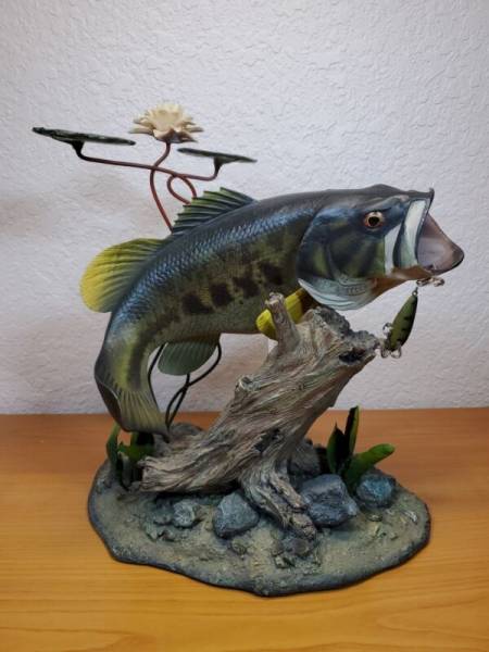 BACKWATER BASS by George Kruth Danbury Mint Freshwater Trophies Collection