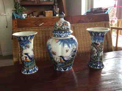 FREE SHIPMENT MAKKUM polychrome CABINET set Øinch Tichelaar Delft sv-62