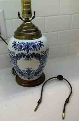 maryland tobacco jar Blue Delft by Royal Goedewaagen Holland Brass . For Sale at Ruby Lane F.A.S.C. Princess Anne Maryland Delft