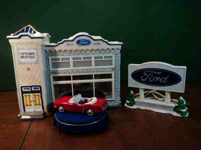 Uptown Motors Ford Dept 56 Snow Village 54941 Christmas city dealer dealership A