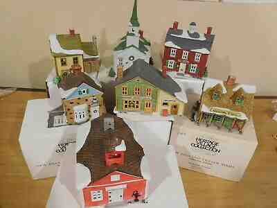 Dept 56 New England Village - Original Set of 7 Buildings  1986 - 1989