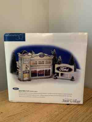 Uptown Motors Ford Dept 56 Snow Village 54941 Christmas city dealer dealership A