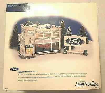 Uptown Motors Dept. 56 Ford Dealership Snow Village 54941 Christmas City Dealer.
