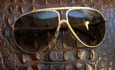 Alpina M1 Sunglasses Gold/Silver from 1986 (Never Worn) Ultra Rare