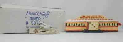 Rare Dept 56 Snow Village Diner (Mickey's) 5078-4 (1986-1987) Mint with Box