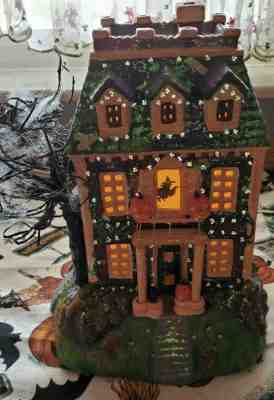 Retired Dept 56 The Haunted House 34485 Halloween Fiber Optic 