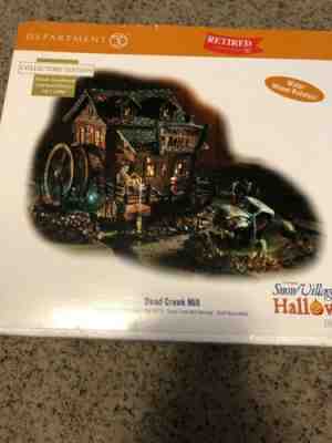 Department 56 Halloween Series Snow Village Dead Creek Mill MIB Retired 54606