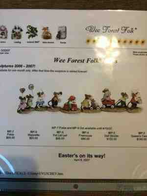 WEE FOREST FOLK Collectible MP1-8 MOUSE PARADE (All 8 Pcs)*Estate Sale-Read* (P)