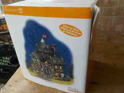 NICE! Department 56 Halloween CASTLE BLACKSTONE Fiber Optic Trees & Sounds Cord