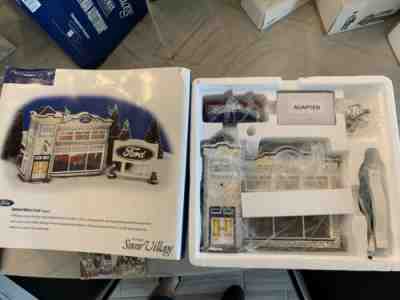 Dept 56-Uptown Motors Ford Snow Village Christmas city -never Unpacked Free Ship