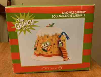 The Grinch Who-ville Bakery RARE Christmas Village Dept 56 Dr Seuss Whoville 