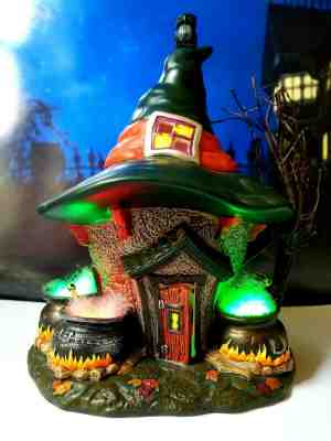 DEPT 56 Snow Village Halloween THREE WITCHES CAULDRON HAUNT! Hard To Find, Cool!
