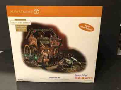 Dept 56 Halloween Animated Lighted Building “Dead Creek Mill” NIB And Complete