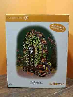 VIDEO!!! Dept 56 53208 Scaredy Cat Ferris Wheel Halloween Village Animated Sound