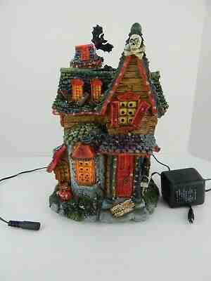 Dept 56 Halloween Haunted House w/ Fiber Optic Lighting #33661 Old Store Stock 