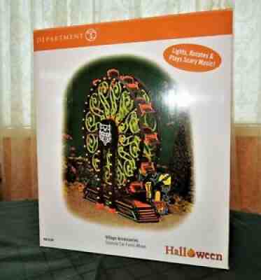 Dept 56 Snow Village  Halloween Scary Cat Ferris Wheel