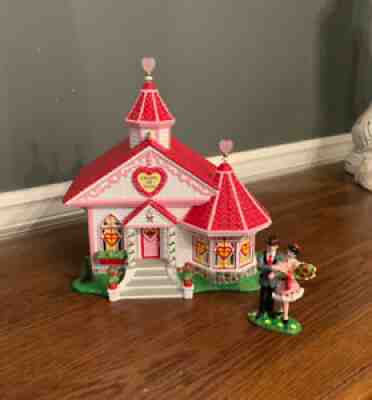 2004 Dept 56 Valentine Chapel Of Love Celebrate Love Snow Village COMPLETE!