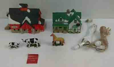 Dept 56 New England Village 1986 JACOB ADAMS FARMHOUSE AND BARN 65382 Retired