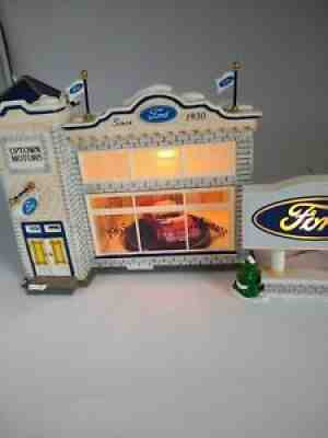 Dept. 56 Uptown Motors Ford Dealership 1965 christmas village