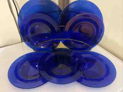 7 Total Cobalt Blue 10" & 8.25â? Dinner Plates